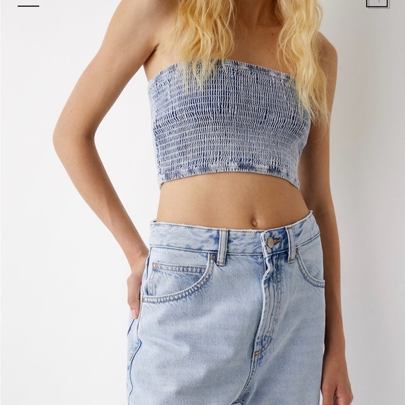 PULL &BEAR JEANS NWT Mid-waist barrel jeans SIZE6 - Picture 4 of 11